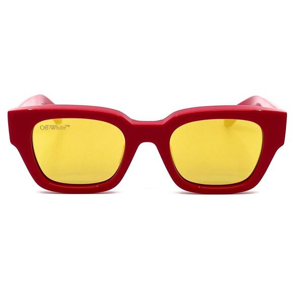 NEW!!! OFF-WHITE Sunglasses OERI018 2576 51/22/145 Red Squared Zurich - Picture 8 of 14